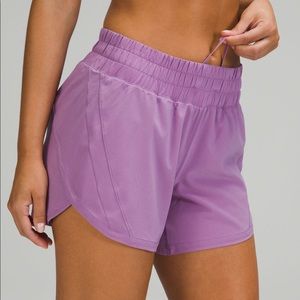 Lululemon Track That Mid-Rise Lined Shorts 5”, Wisteria Purple, Size 20